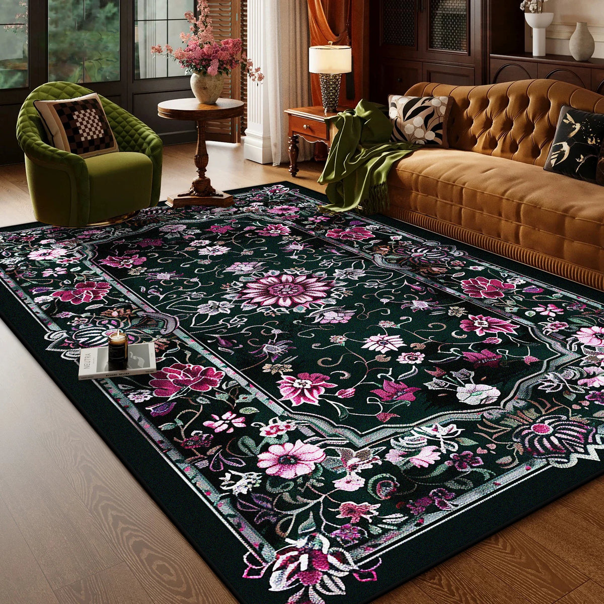 Navak Carpet Persian Style Living Room Carpet Luxury Decoration Sofa Area Fluffy Soft Rugs Home Room Non-slip Washable Mat Floor