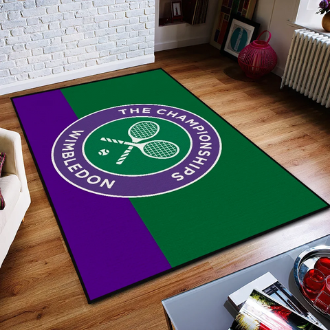 Navak Teppich kleiner Teppich Anti-Rutsch Küche W-Wimbledon Schlafzimmer Handgefertigter cooler Tufted Teppich Wohndesign Meisterschaftszimmer Eingangsdekoration
