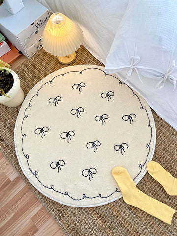 Navak Carpet Exclusive Picks Niedlicher Windteppich, Kinderzimmer, rundes Bodenkissen, Garderobe, Ankleide-Fußkissen, Schlafzimmer, Nachttisch, runder Teppich, Heimdekoration
