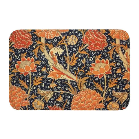 Navak Teppich Custom William Morris Compton Floral Jugendstil Muster Fußmatte Bad Tür Bodenmatte Textil Muster Toilette Teppich Teppich Footpad