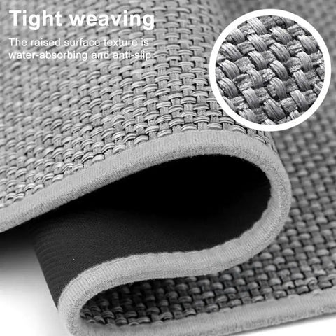 Navak Teppich-Bodenmatte, rutschfest, waschbar, Eingangsteppich, wasserabsorbierend, schnelltrocknend, Badezimmermatte, langlebig, geflochtene Textur, Plüsch-Eingangsteppich
