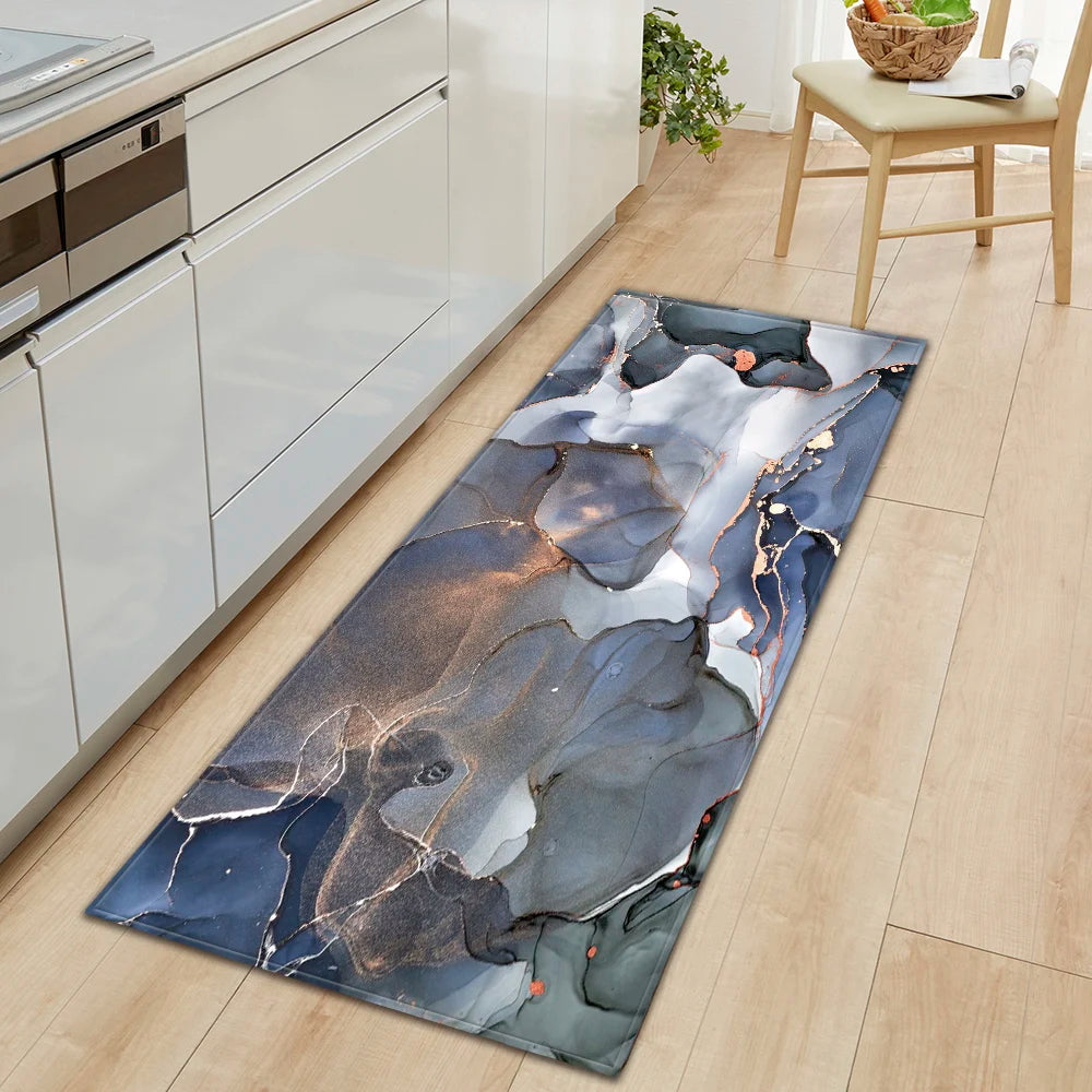 Navak Teppich Küche Bad Fußmatte Zuhause Wohnzimmer Balkon Schlafzimmer Nachttisch Bodendekor Langer Teppich Haus Flur Eingangstür Anti-Rutsch-Teppich