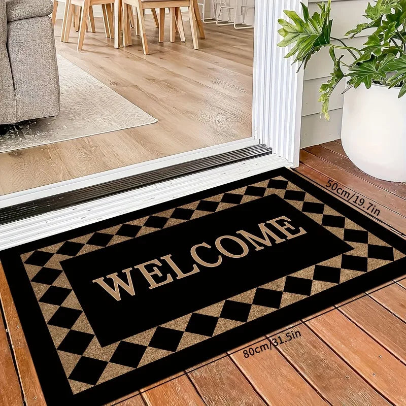 Navak Carpet 1 Stück rutschfeste Willkommens-Fußmatte, maschinenwaschbar, weich, langlebig, 100 % Polyester, moderne Heimdekoration, Eingangsteppich, modischer Komfort
