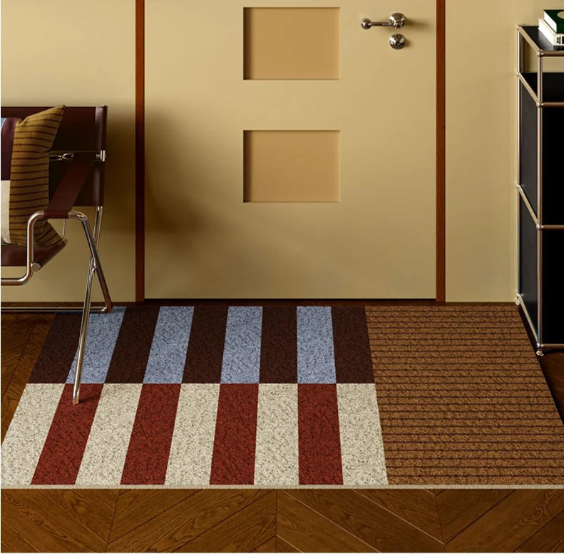 Navak Teppich PVC-Gitter Boden Anti-Rutsch-Pad Ästhetische Home Room Decor Geometrische Badezimmermatte Weicher Teppich Schlafzimmer Teppich Fußmatte