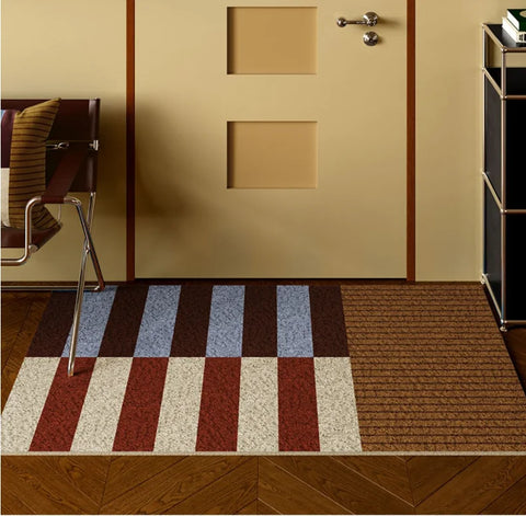 Navak Teppich PVC-Gitter Boden Anti-Rutsch-Pad Ästhetische Home Room Decor Geometrische Badezimmermatte Weicher Teppich Schlafzimmer Teppich Fußmatte