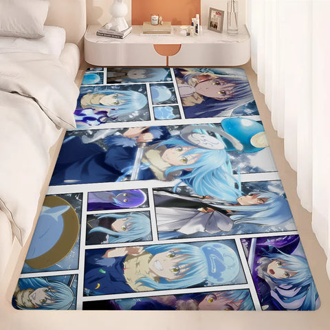 Navak Teppich Dämon Slime Rimuru Tempest Flur Teppich rutschfeste Waschküche Matte Wäsche Dekor Balkon Kind Wohnzimmer WC Teppich