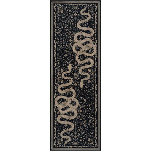 Navak Teppich Flur Teppich Läufer Teppich Schwarz Lange Teppiche Korridor Maschinenwaschbar Schlafzimmer Küche Bodenmatte Elegante Heimdekoration Teppiche