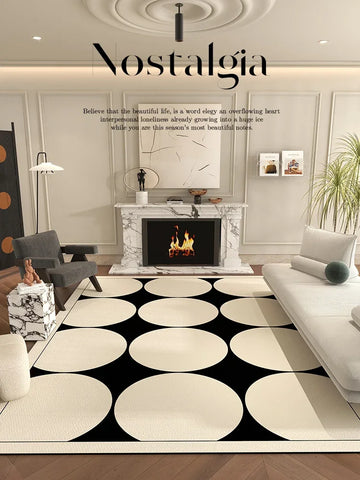 Navak Carpet Teppiche im nordischen Stil für Schlafzimmer, flauschig, weich, Wohnzimmerdekoration, Plüschteppich, moderner minimalistischer Arbeitszimmerteppich, dicke karierte Bodenmatte