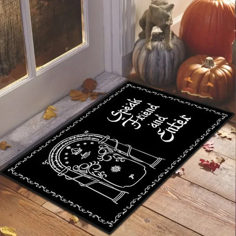 Navak Carpet Scandinavian Gothic Skeleton Floor Mat Entrance Outdoor Rug Absorbent Dirty Resistant Carpet Doormat Machine Washable Bedroom