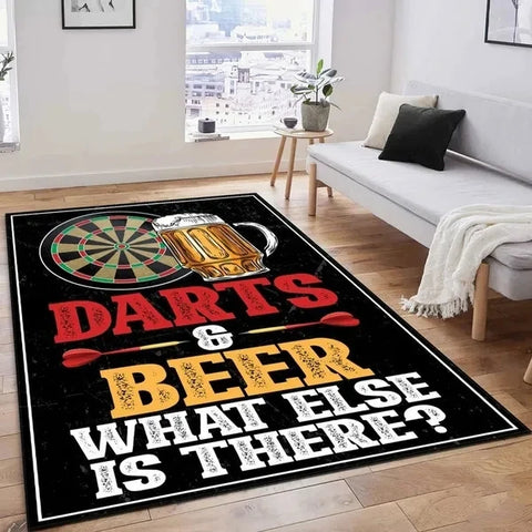 Navak Teppich Spielzimmer Dart Teppich für Wohnzimmer Schlafzimmer Dekorationen Sofa Tisch Große Flächenteppiche Spielzimmer Bodenmatte Ziel Bullseye Alfombra
