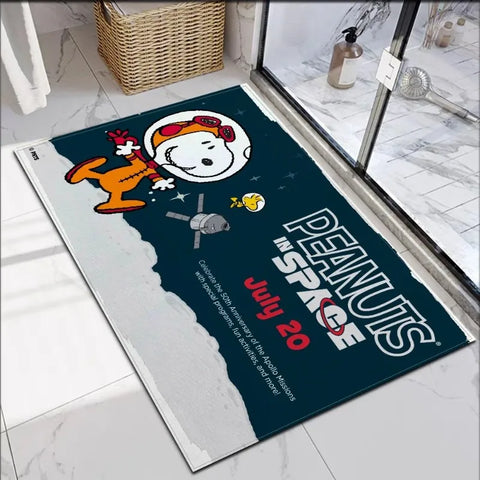 Navak Carpet Daily Picks Disney Snoopy Fußmatte, niedliches Cartoon-Design, für Kinderzimmer, Heimdekoration, rutschfest, waschbar, für Schlafzimmer, Badezimmer, Küche, Eingangsbereich