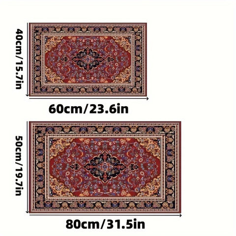 Navak Carpet Persian Style Bohemian Welcome Doormat with Polyester Anti Fouling Foot Rug Perfect for Indoor and Outdoor Entrance Felt Carpet