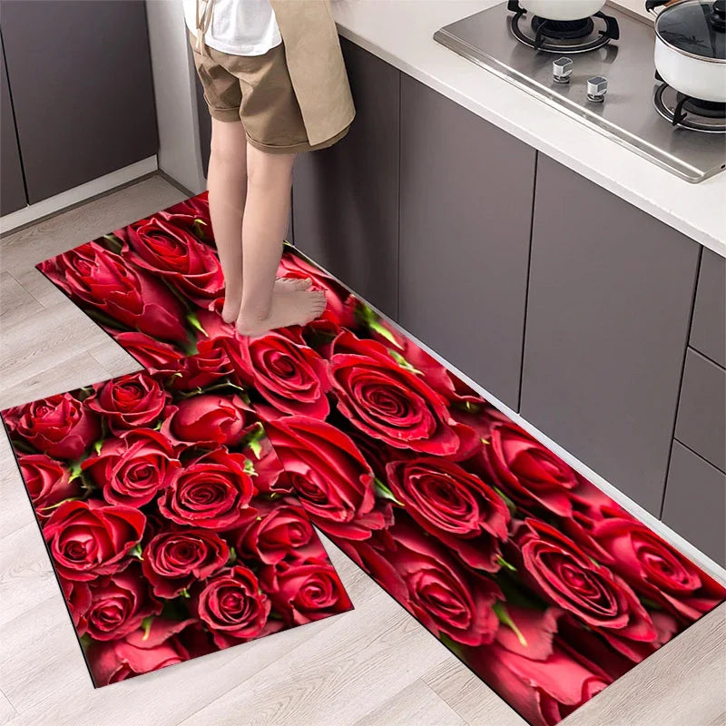 Navak Teppich Küchenmatte Teppich für Boden Hauseingang Fußmatte Schlafzimmer Wohnzimmer Dekor Nachttisch Teppich Flur Balkon Badezimmer Anti-Rutsch-Matte
