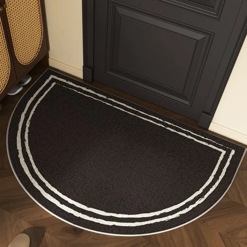 Navak Carpet Entrance Door Mat Non-slip Wear-resistant Dirt-resistant Carpet Semi-circular Line Texture Garden Rug Outdoor Home Decor Mats