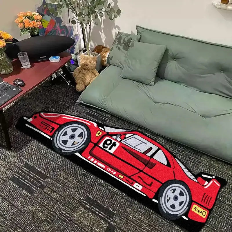 Navak Carpet Exclusive Picks Cooler Rennwagen-Teppich, isoliert und warm, für Schlafzimmer, dekorativer Nachttischvorleger, Korridor, Flur, Garderobenmatte, Heimdekoration