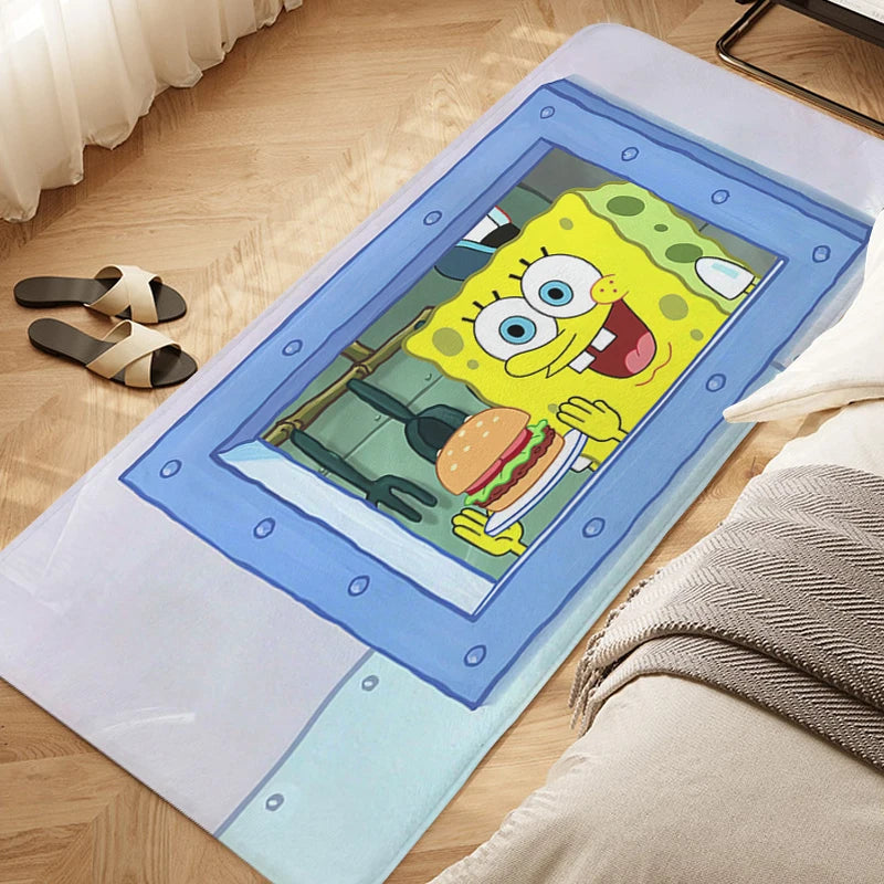 Navak Teppich, Schlafzimmer-Bodenteppich, D-SpongeBobs, süße Küche, wasserdichte Badezimmermatte, rutschfeste Fußmatte, individueller Eingangstür-Flurteppich
