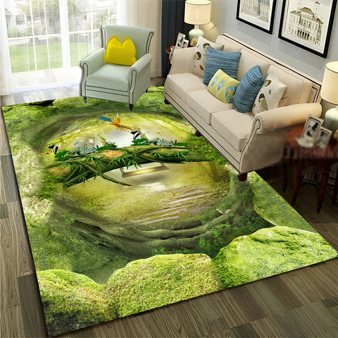 Navak Teppich, 3D-Illusion, Vision, Halluzination, HD-Teppich für Zuhause, Wohnzimmer, Schlafzimmer, Sofa, Fußmatte, Dekor, Kinderbereich, Teppich, rutschfeste Bodenmatte