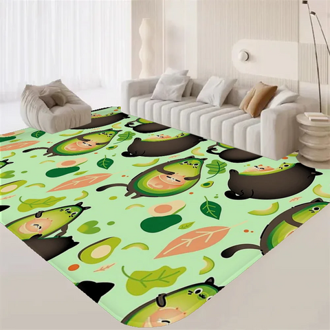 Navak Carpet Avocado Room Mats Retro Multiple Choice Living Room Kitchen Rug Non-Slip Welcome Rug