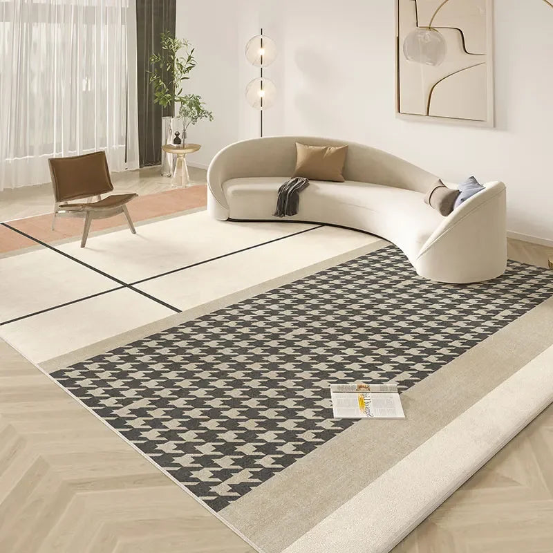 Navak Teppich, Wohnzimmerdekoration im Wabi-Sabi-Stil, Plüschteppich, leichte Luxusteppiche für Schlafzimmer, flauschig, weich, dick, waschbare Bodenmatte