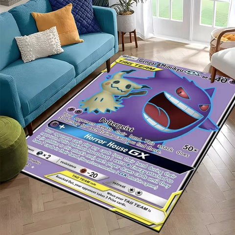 Navak Carpet Daily Picks Gengar-Spielkarten-Teppich für Gaming-Zimmer-Dekoration, Schlafzimmer, weicher Teppich, Wohnzimmer-Teppich, Männerhöhle, ideales Geschenk