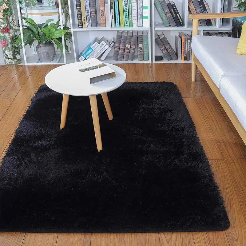 Navak Teppich Shag Wohnzimmer Seidenwolle Teppich Home Schlafzimmer Bett Vollbodenmatte Nordisches Sofa Rutschfeste Matte Einfaches Windplüschkissen