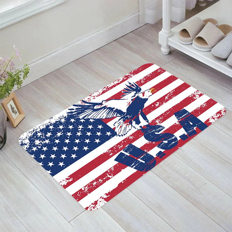 Navak Teppich Flagge der amerikanischen Bodenmatte Teppiche Zimmer Matten Teppiche Home Fußmatte Eingangstür Küche Teppich Balkon Fuß Teppich Badezimmer Badehaus