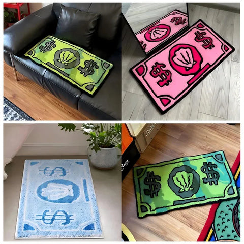 Navak Carpet Exclusive Picks Münz-Kunstkaschmir-Teppich, saugfähig, rutschfest, für Badezimmer, Schlafzimmer, dekorativer Nachttisch, schmutzabweisend, Heimdekoration