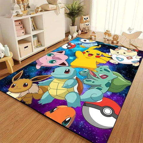 Navak Carpet Daily Picks New Cartoon Pokemon Pikachu Rug Living Room Bedroom Carpet Bedside Bathroom Floor Mat Area Rug Kid's Room Home Decor