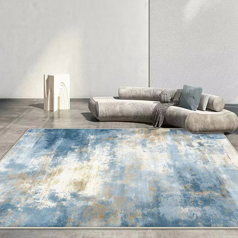 Navak Teppich Nordischer abstrakter Teppich Wohnzimmer Rendering Dekoration Sofa Blau Großflächige Teppiche Outdoor Aktive Rutschfeste Matte Anpassbar