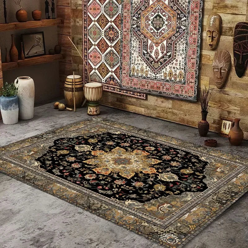 Navak Teppich Persischer Amerikanischer Retro-Teppich Große Fläche Wohnzimmer Dekoration Zuhause Ethnischer Stil Schlafzimmer Teppich Garderobe Lounge Weiche Matte Waschbar
