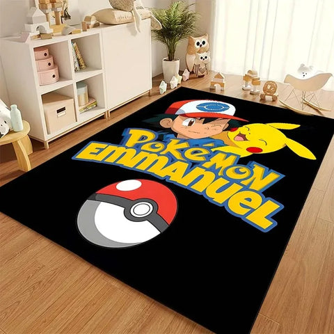 Navak Carpet Daily Picks New Cartoon Pokemon Pikachu Rug Living Room Bedroom Carpet Bedside Bathroom Floor Mat Area Rug Kid's Room Home Decor