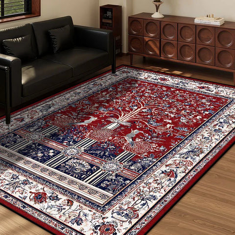 Navak-Teppich im persischen Stil, Retro-Dekoration, für Zuhause, Wohnzimmer, große Größe, rutschfeste Fußmatten für den Eingangsbereich, leicht zu reinigen, weicher Schlafzimmerteppich