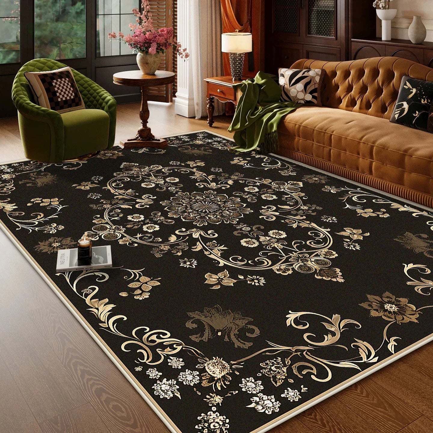 Navak Carpet Persian Style Living Room Carpet Luxury Decoration Sofa Area Fluffy Soft Rugs Home Room Non-slip Washable Mat Floor