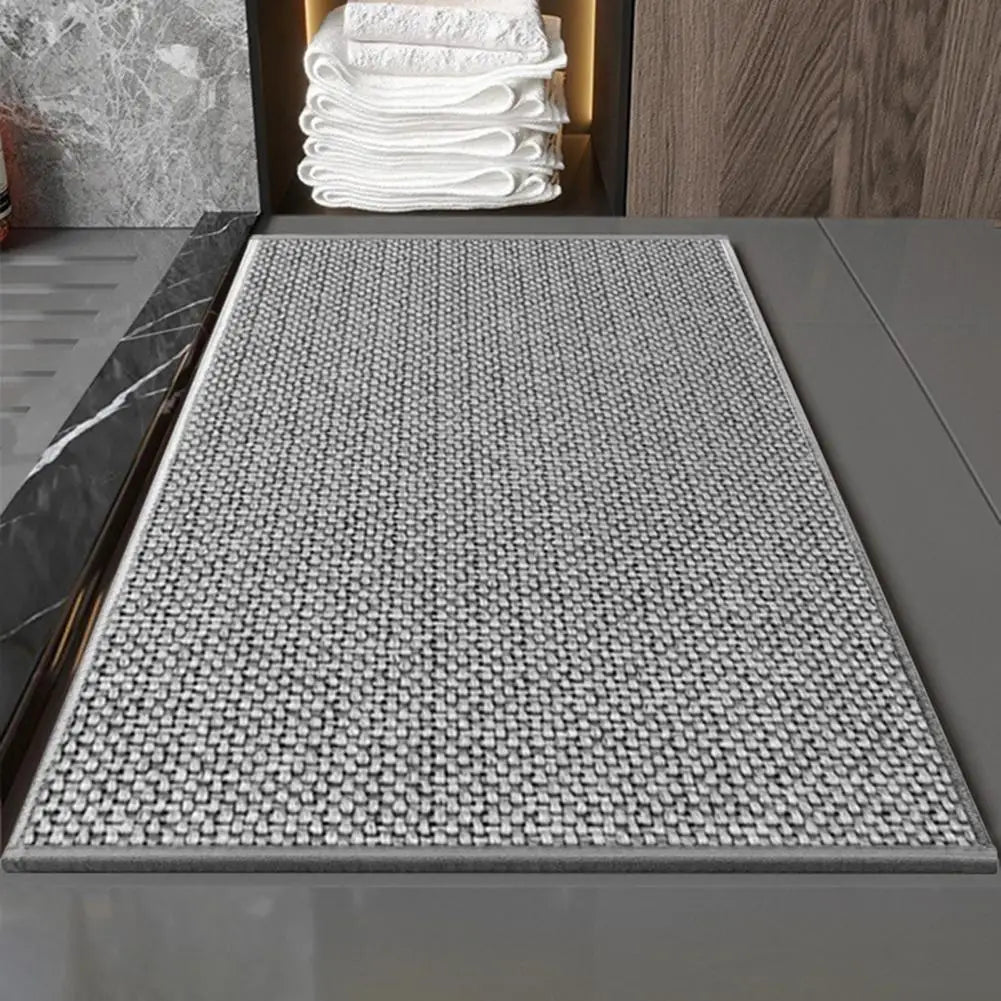 Navak Teppich-Bodenmatte, rutschfest, waschbar, Eingangsteppich, wasserabsorbierend, schnelltrocknend, Badezimmermatte, langlebig, geflochtene Textur, Plüsch-Eingangsteppich