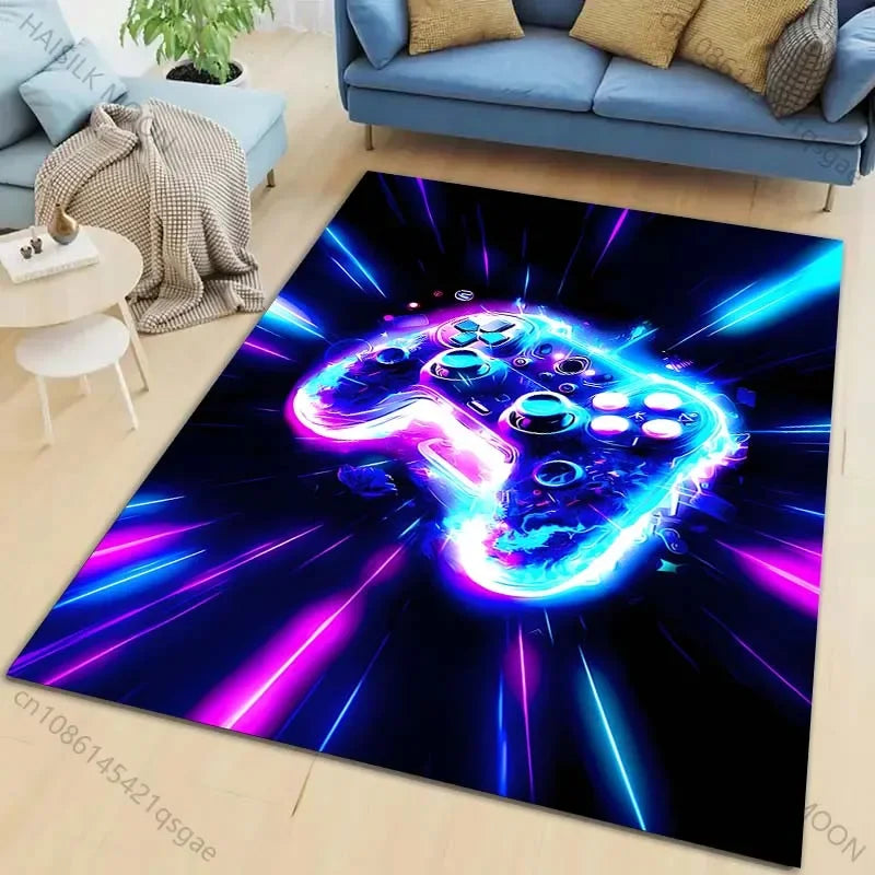 Navak-Teppich, 15 Größen, bedruckter Teppich mit Gamecontroller für Wohnzimmer, Schlafzimmer, Heimdekoration, rutschfeste Bodenmatte, moderner Teppich, Teppiche für Geschenke