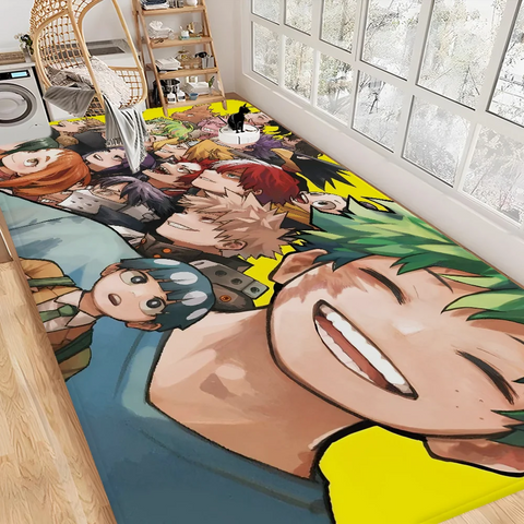 Navak Carpet My Hero Academia Hallway Carpet Retro Multiple Choice Living Room Kitchen Rug Non-Slip Welcome Rug
