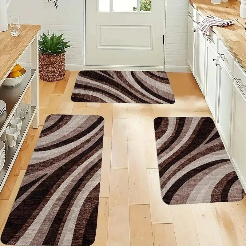 Navak Carpet 1 Stück Küchenteppich mit Zitronenmuster, rutschfeste Fußmatten, Pop-Art-Design, Wohnzimmerteppich, Badematte, Teppich für Zuhause, Waschbecken, Wäschedekor