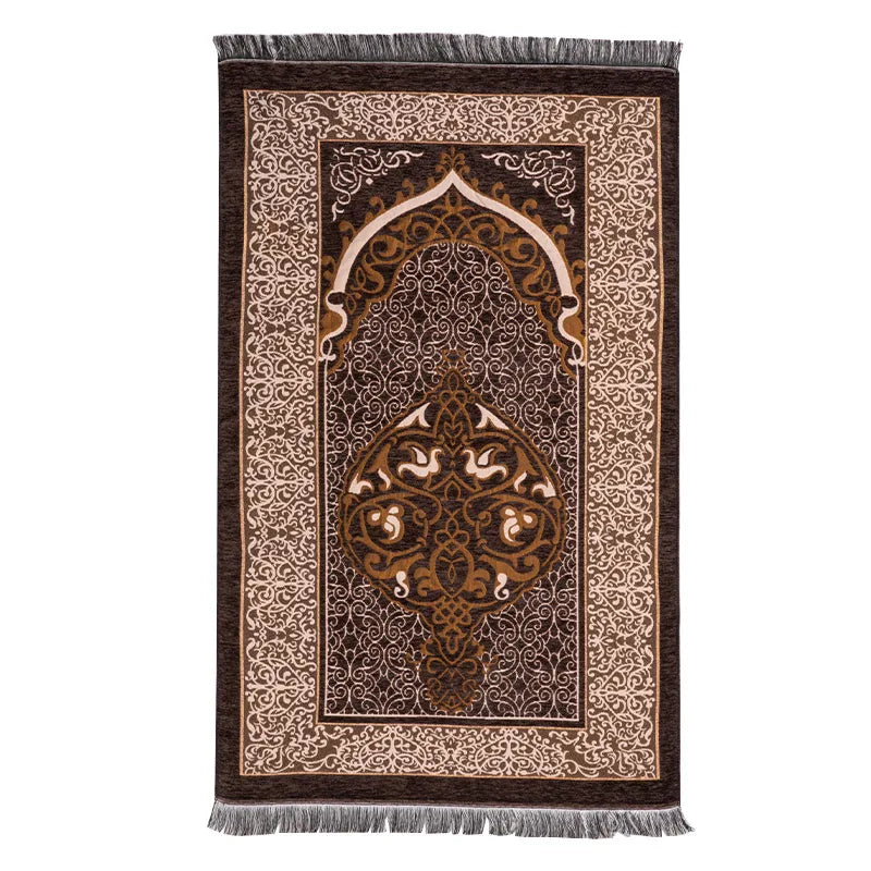 Navak Carpet Portable Prayer Mat for Muslim - Foldable Islamic Prayer Rug with  Chenille Fabric, Easy to Clean & Durable