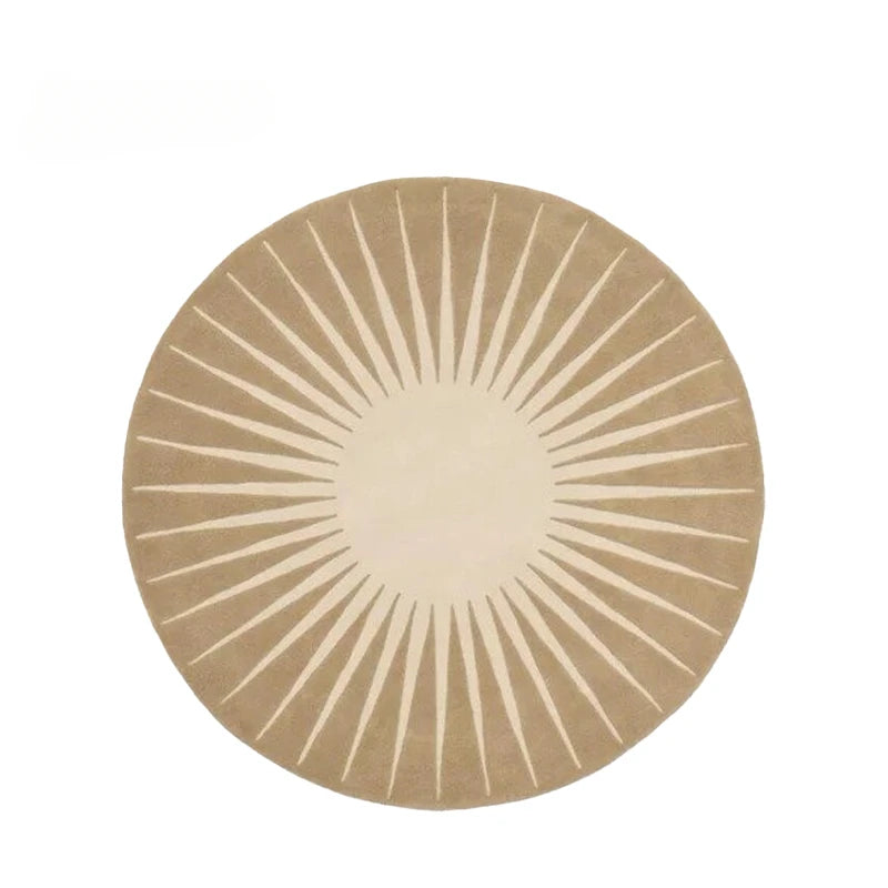 Navak Teppich, moderner Stil, Teppiche für Wohnzimmer, Zuhause, flauschige, weiche Bodenmatte, dicke, rutschfeste Schlafzimmerdekoration, runder Teppich, waschbarer Lounge-Teppich