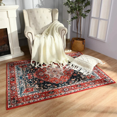 Navak-Teppich, türkischer Perserteppich für Retro-Ethno-Wohnzimmer und Schlafzimmer, große Flächendekoration