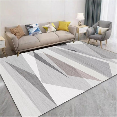 Navak Carpet Exclusive Picks Nordischer geometrischer Luxus-Schlingenflor-Teppich – waschbare Matte für Flur, Airbnb, Schlafzimmer, Büro, Heimdekoration