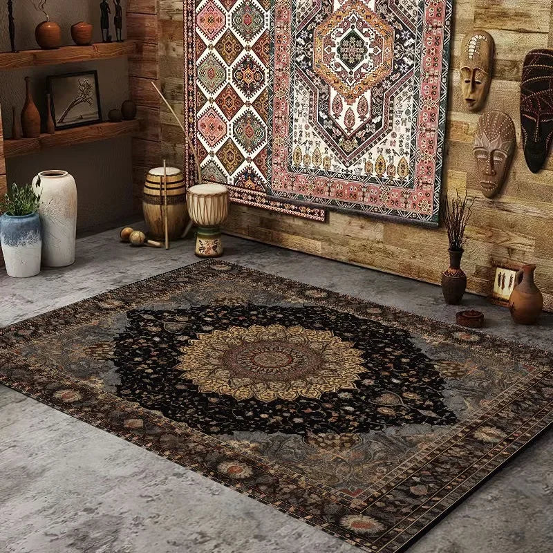 Navak Teppich Persischer Amerikanischer Retro-Teppich Große Fläche Wohnzimmer Dekoration Zuhause Ethnischer Stil Schlafzimmer Teppich Garderobe Lounge Weiche Matte Waschbar