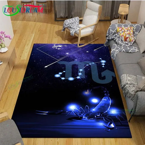 Navak Teppich, wunderschönes Sternbild Skorpion, Teppich für Wohnzimmer, Schlafzimmer, Nachttischmatte, modische Bodenmatte, Bereichsteppich, Fußmatte, Schlafzimmerdekoration