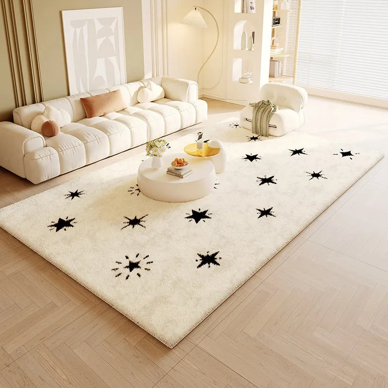 Navak Teppich Wohnzimmerteppich Große Schlafzimmerteppiche Nachttischmatte Weicher, flauschiger, minimalistischer Luxus-High-End-Heimdekorationsteppich