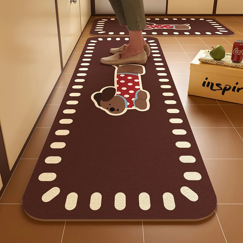 Navak Carpet Exclusive Picks Budding Diatomite Carpet Scandinavian Style Non-Slip Water-Absorbent Mute Kitchen Breakfast Area Home Decoration