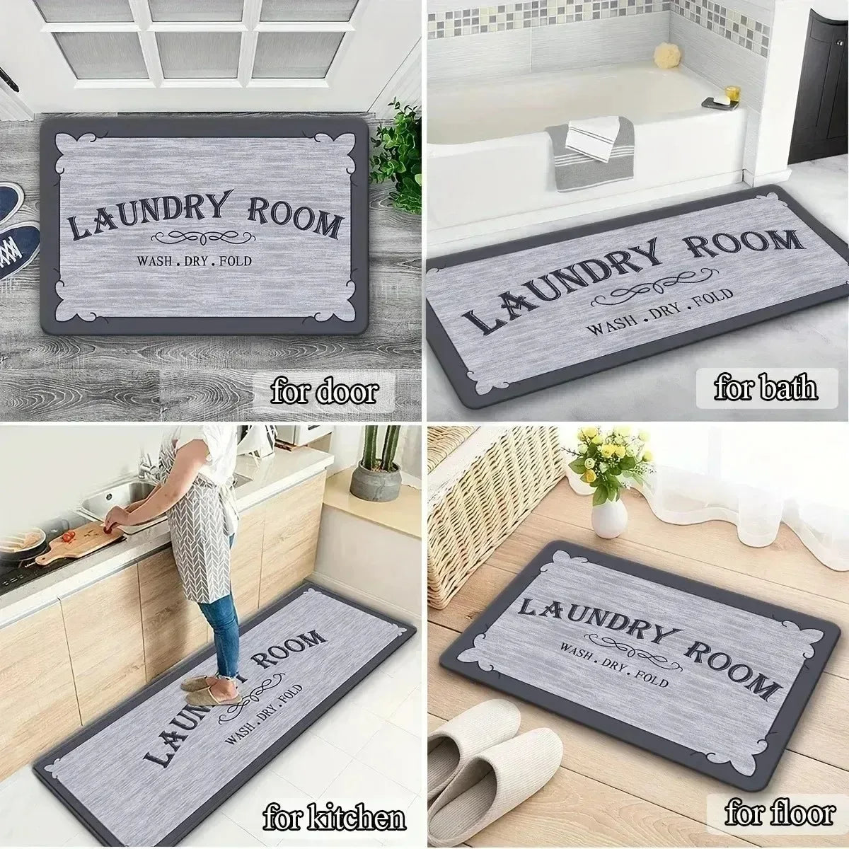 Navak Carpet 1PC Küchenteppich mit Charaktermuster, rutschfeste Fußmatten für Zuhause, Pop-Design, Badezimmerteppiche, Badematte, Teppich für Waschbecken, Wäschedekor