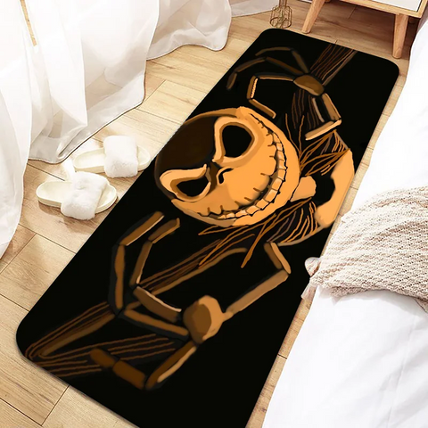 Navak Carpet Jack Skellington Fußmatte für den Eingangsbereich, rutschfeste Fußmatte, waschbar, Küchenteppich, Wohnzimmer, Flur, Badezimmer, Badematten