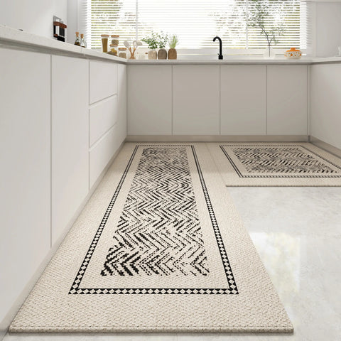 Navak Teppich, Teppich für Küche, Läufer, Teppich, rutschfeste Bodenmatte, lange Teppiche, staubdicht, elegant, minimalistischer Stil, Heimdekoration, Teppiche