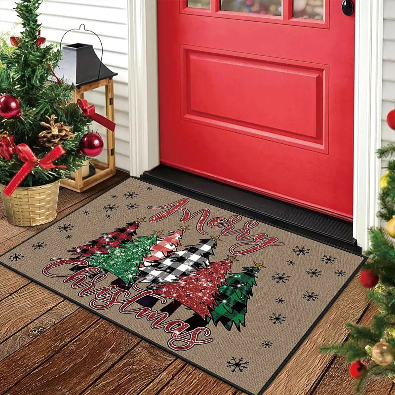 Navak Carpet Exclusive Picks Weihnachtsteppich für drinnen und draußen, rutschfeste Antifouling-Bodenmatte, dekorativer Wohnzimmerbereich, verschmutzte Bodenmatte