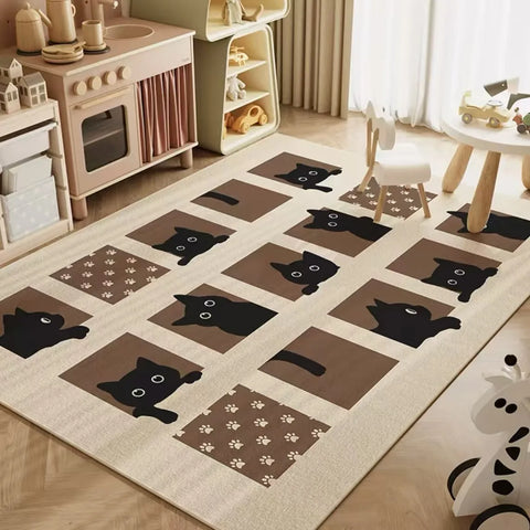 Navak Carpet Exclusive Picks Kristallflor-Teppich für Zimmer, Schlafzimmer, Cartoon-Weltkarte, Unterwasserwelt, Weltraumteppich, waschbar, rutschfest, Kinderspielmatte